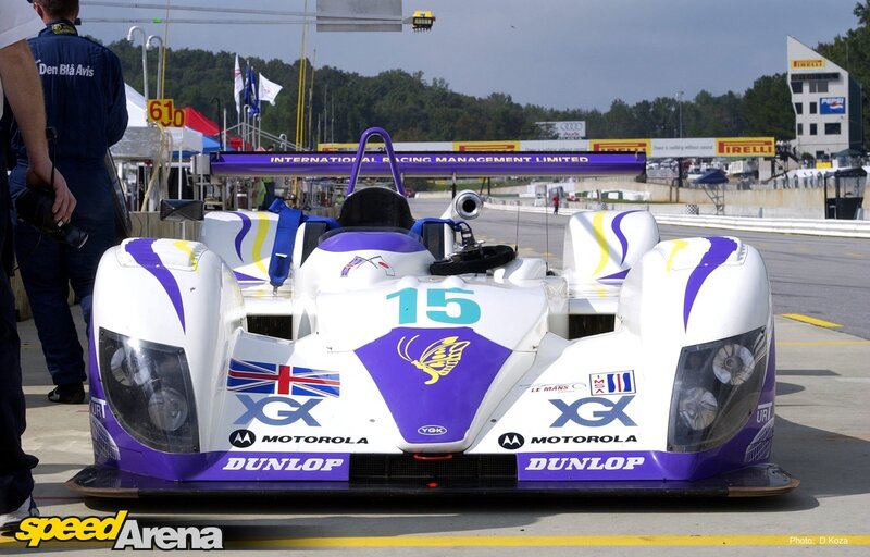 Race car on pit lane