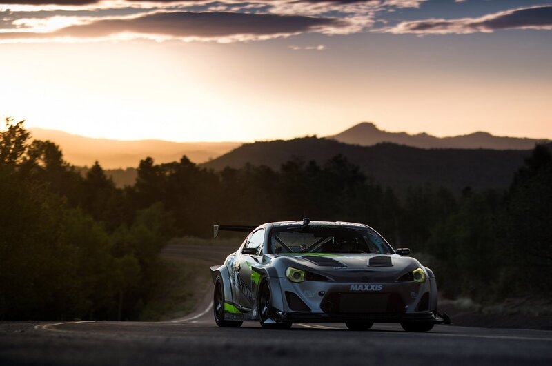 Race Car on Road — Gray, Dramatic, Sunset, Photograph