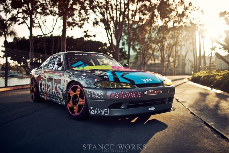 Race Car on Road — Gray, Dramatic, Sunset, Photograph, Trees