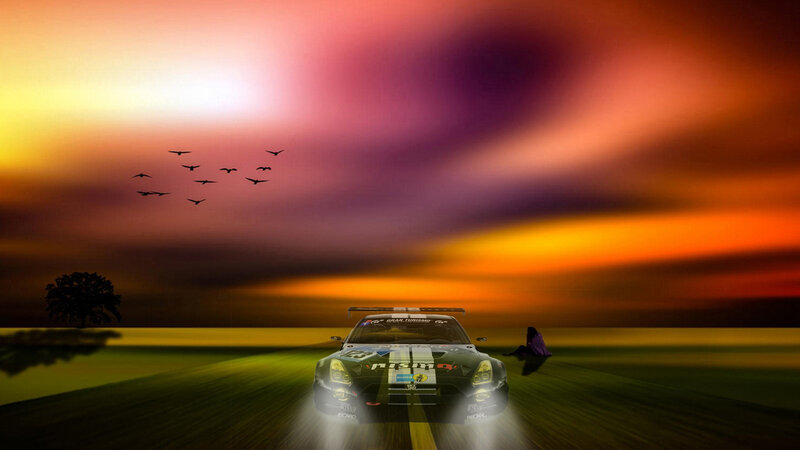 Race Car on Road