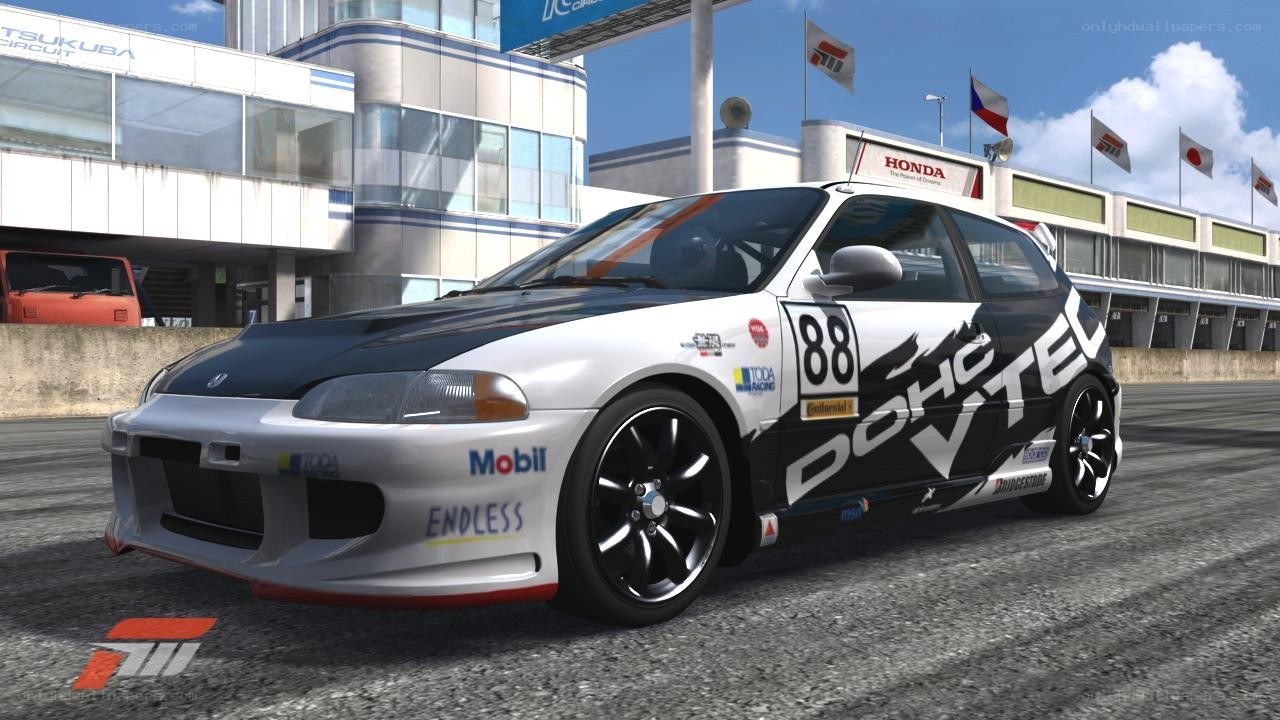 race car on track