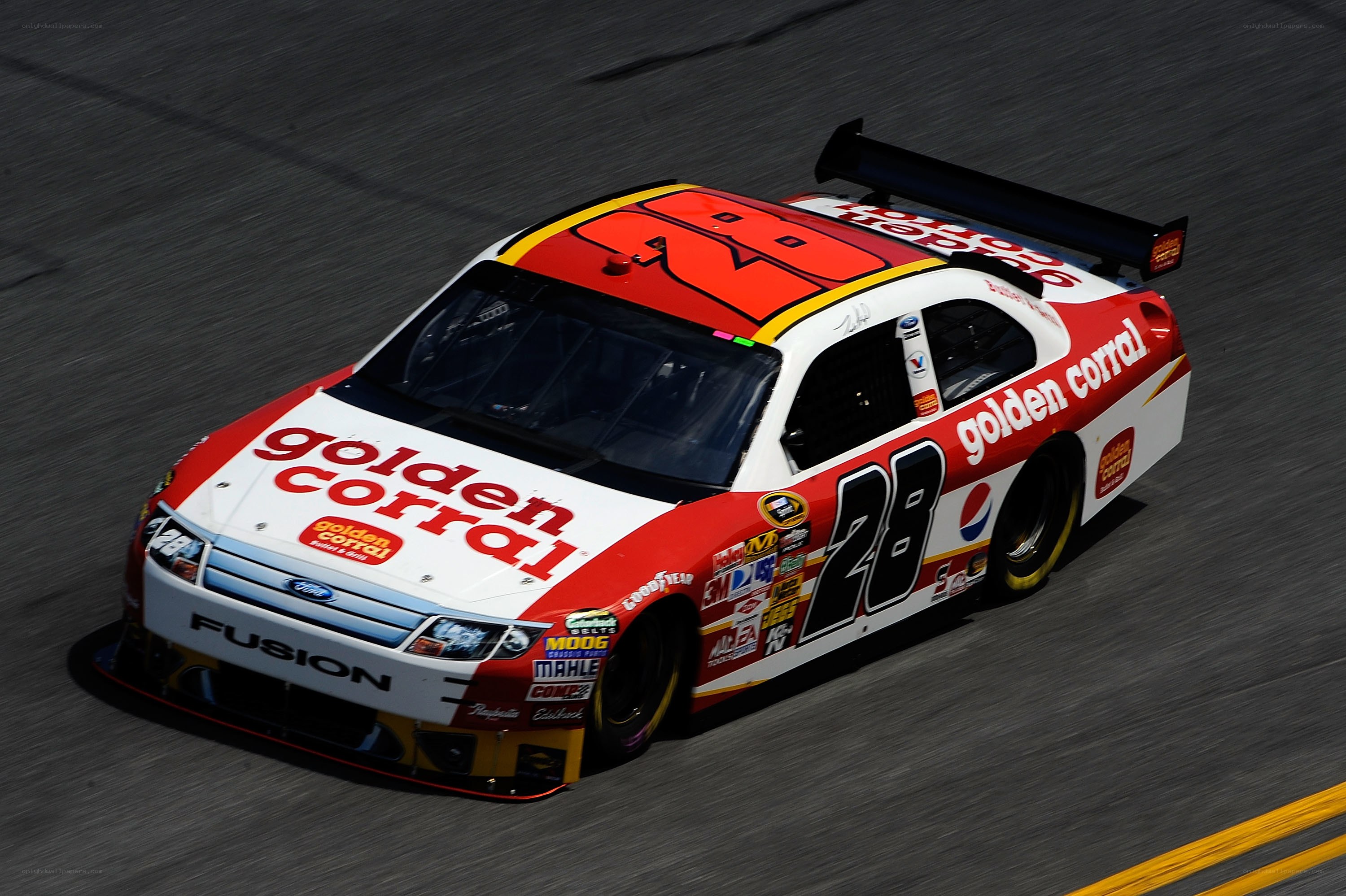 Race car on track