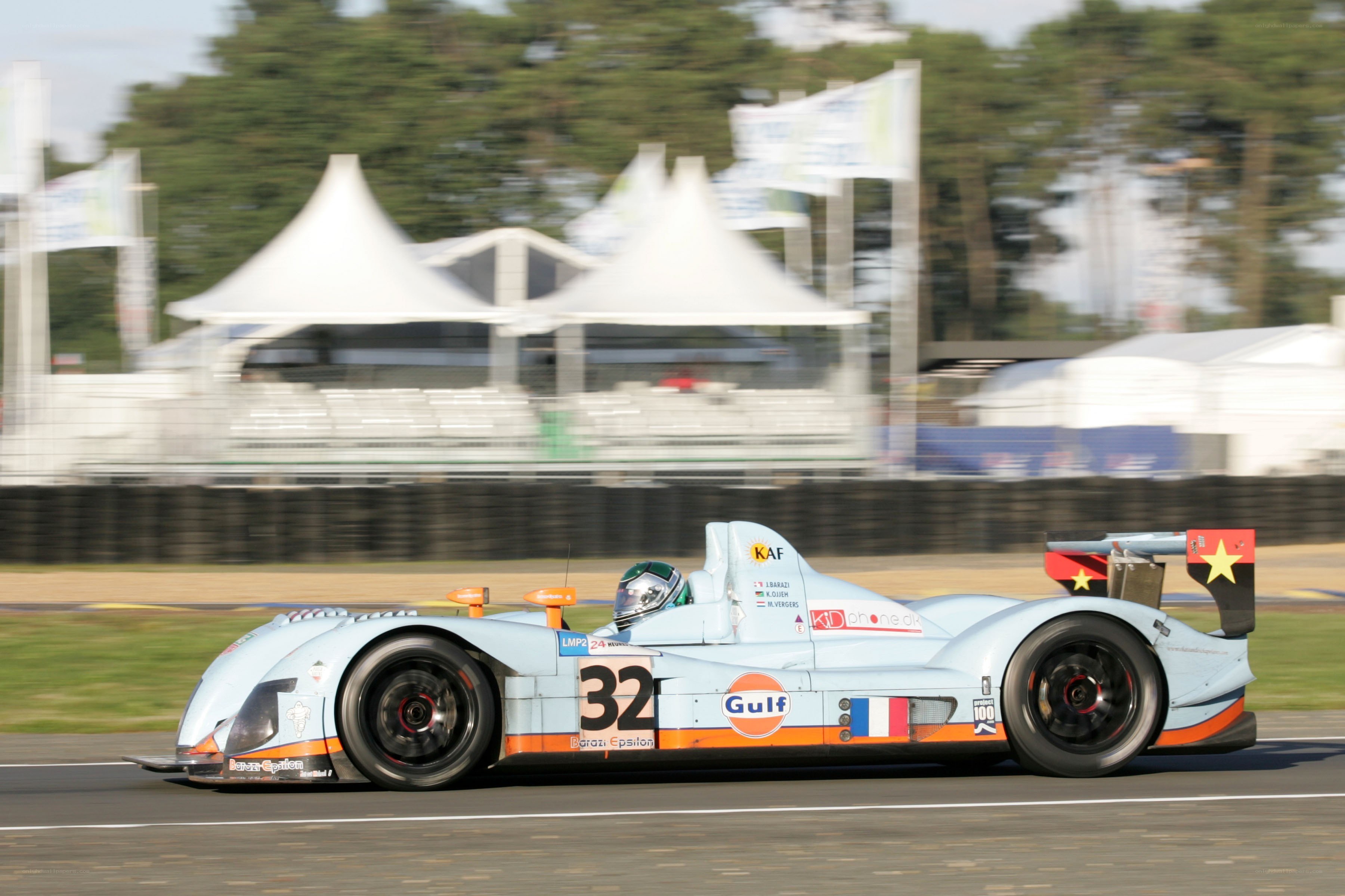Race car on track