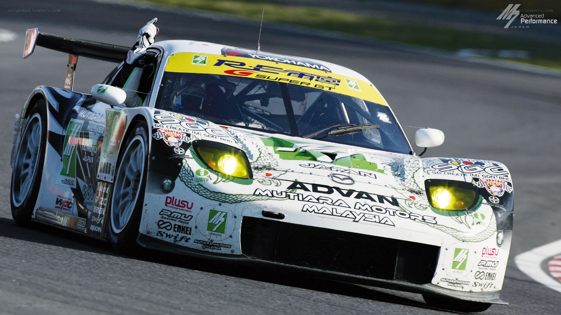 race car on track