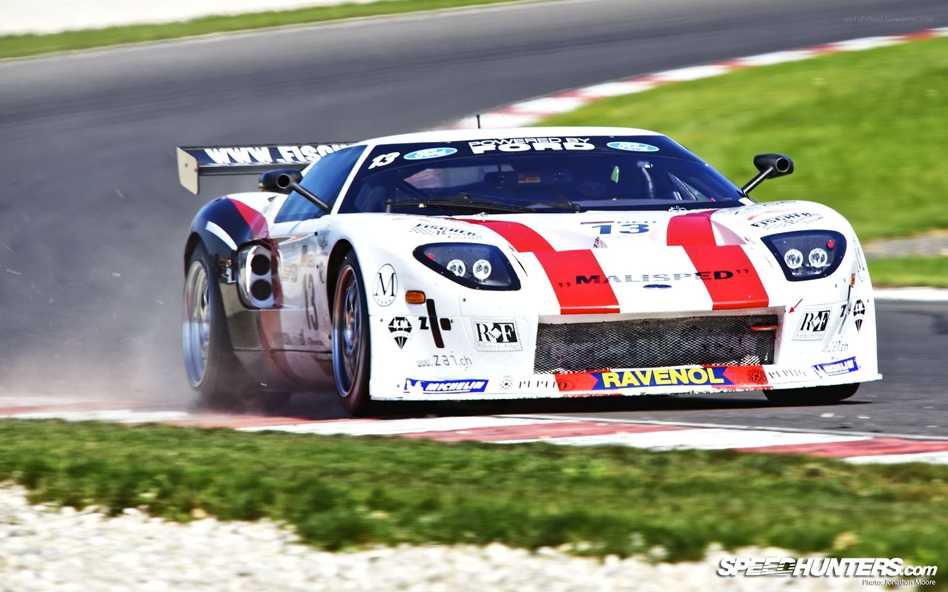 race car on track
