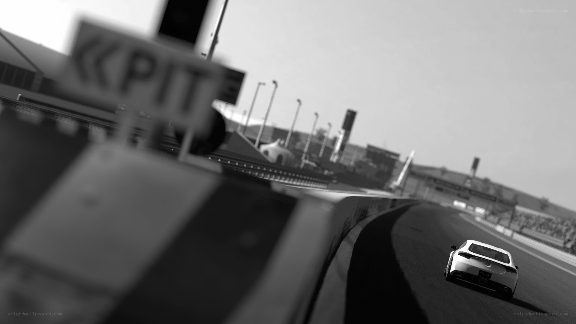 Race car on track