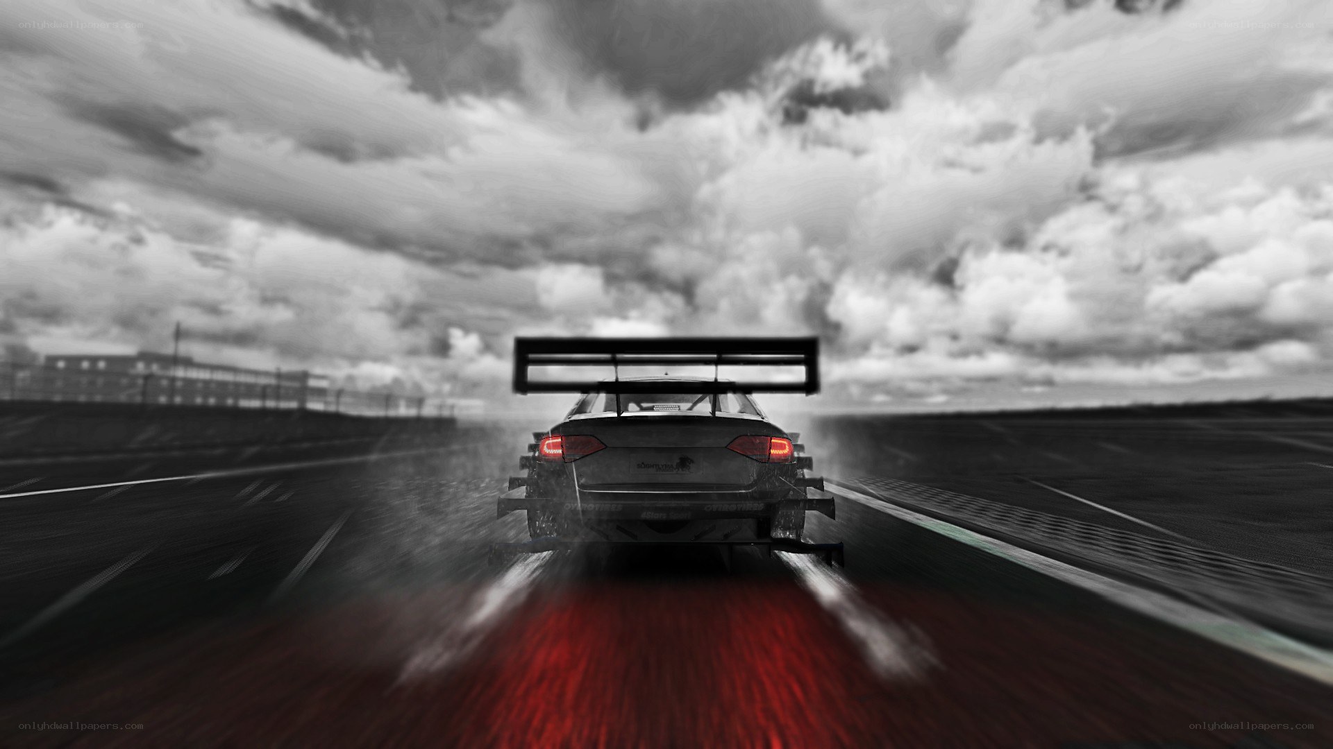 race car on track