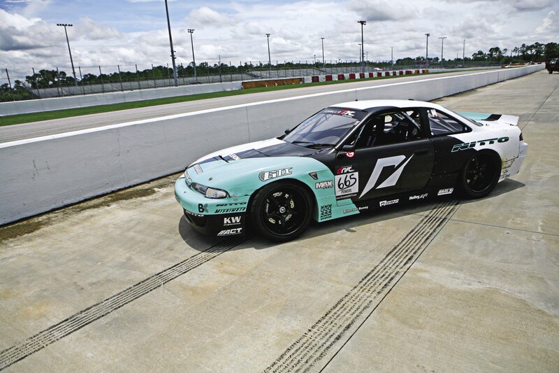 Race car on track