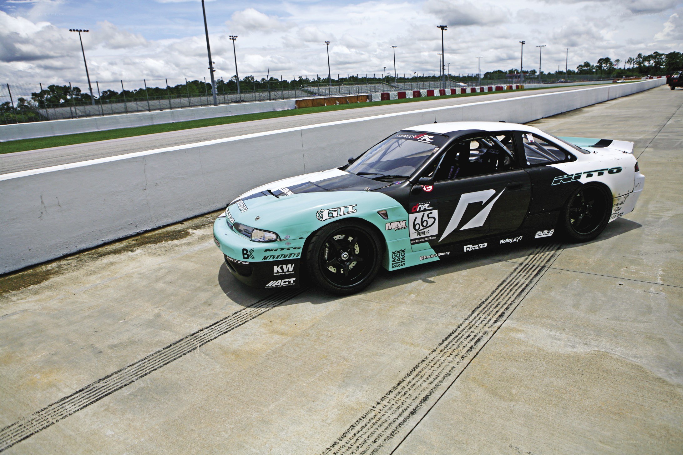 Race car on track