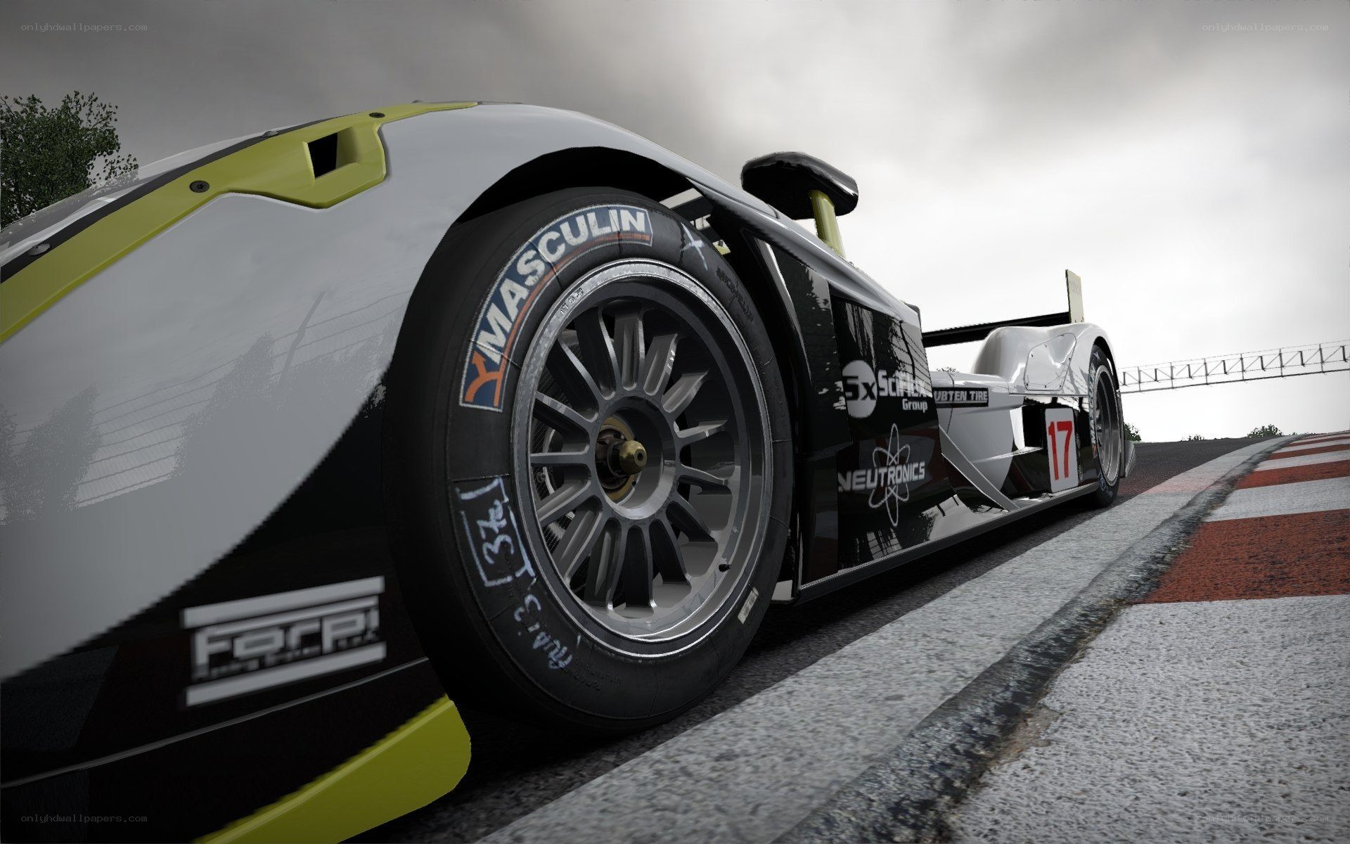 race car on track