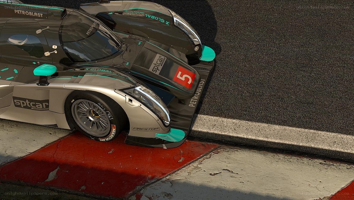 race car on track