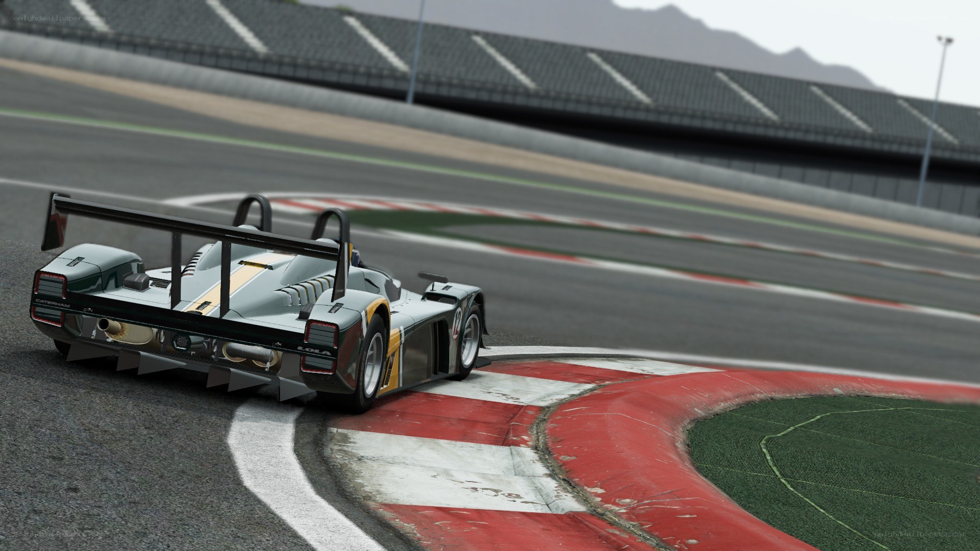 race car on track