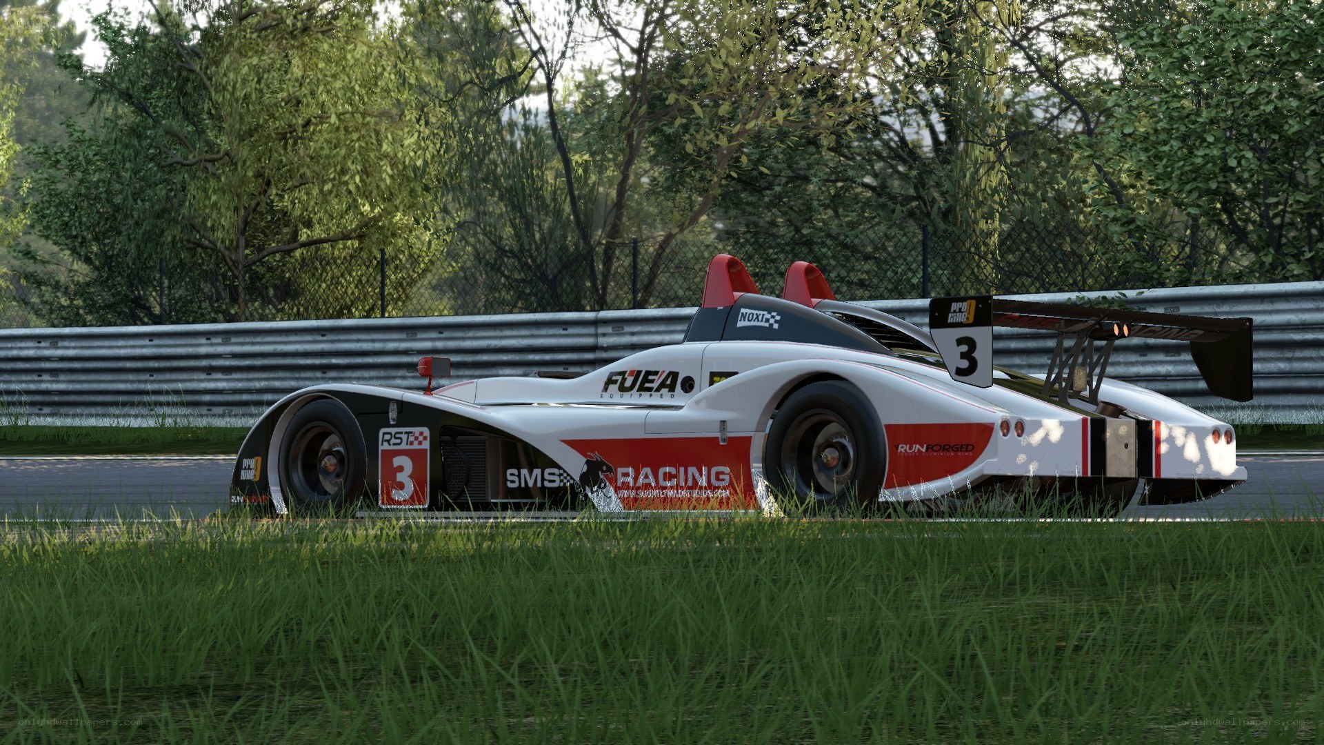 race car on track
