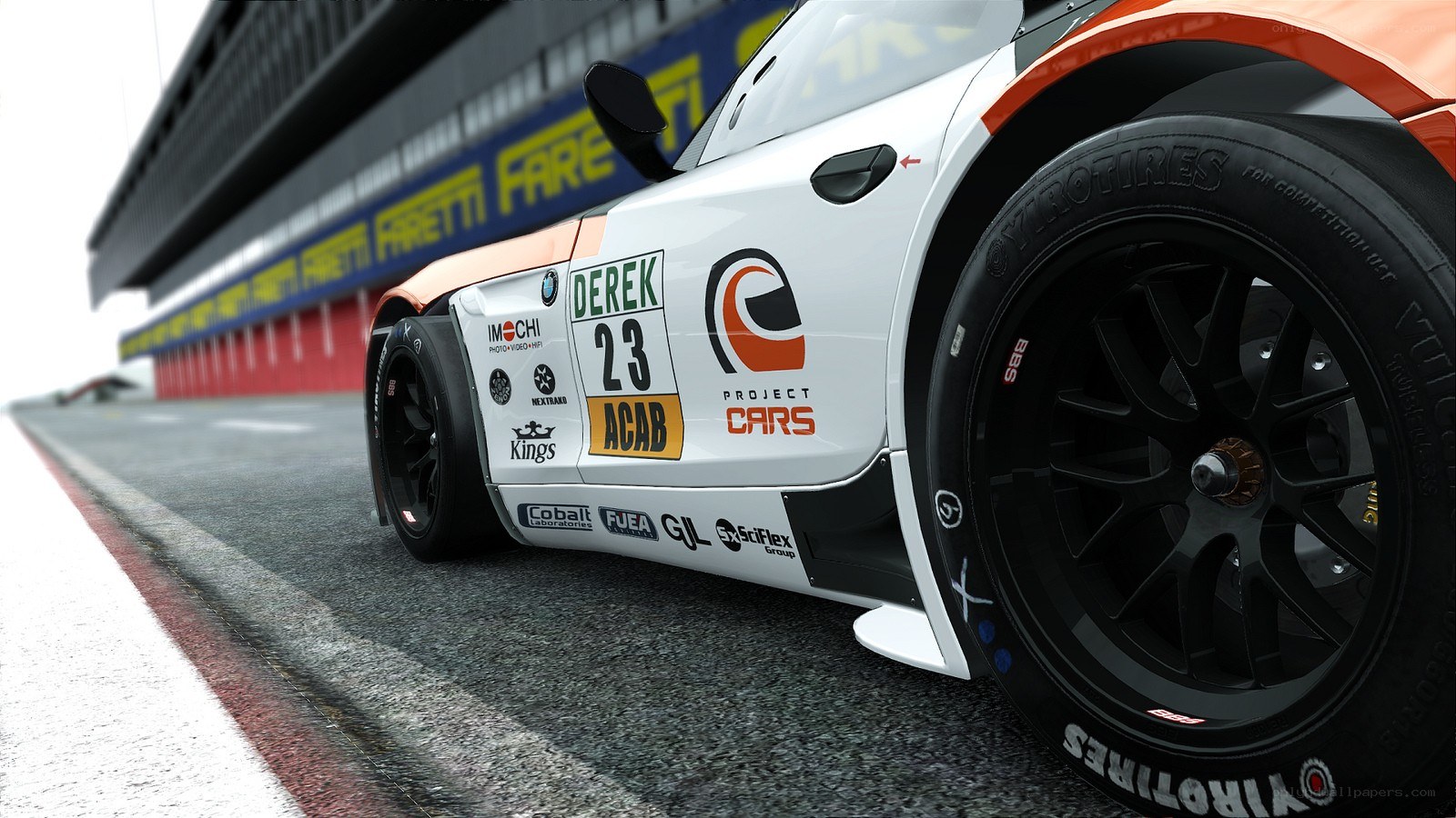 race car on track