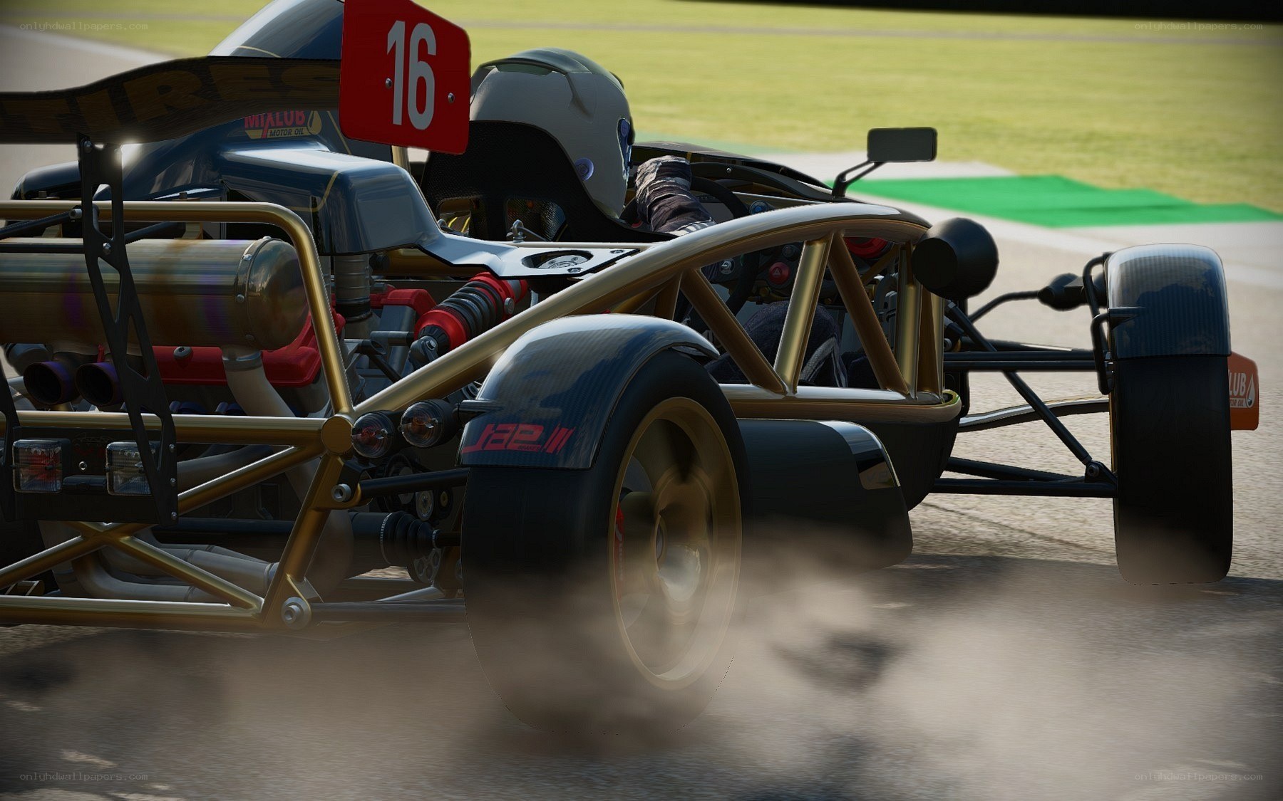 race car on track