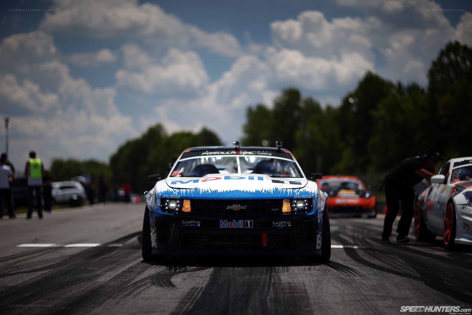 Race car on track