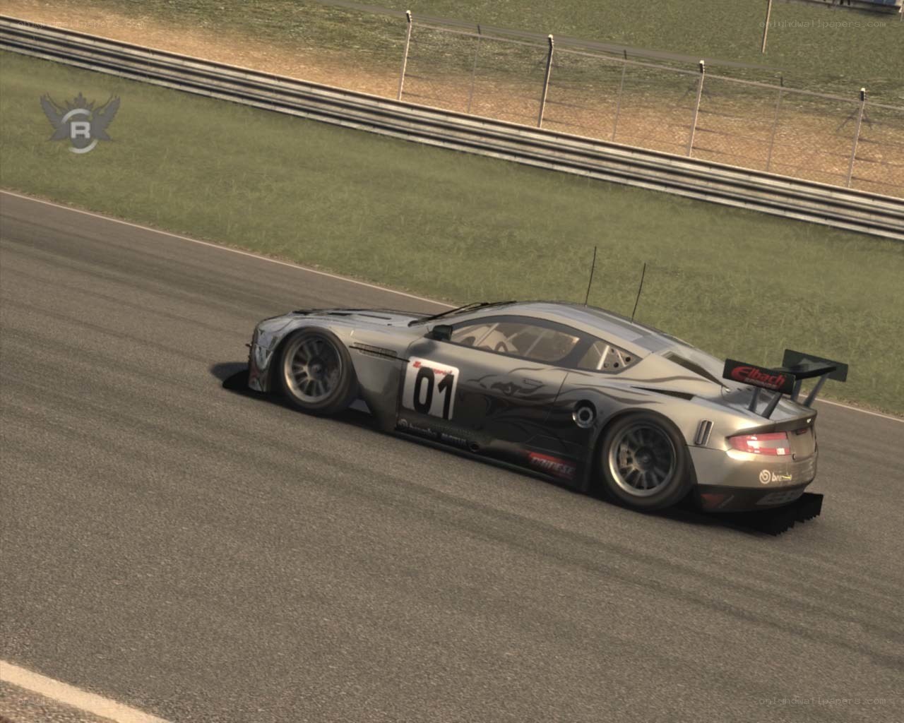 race car on track