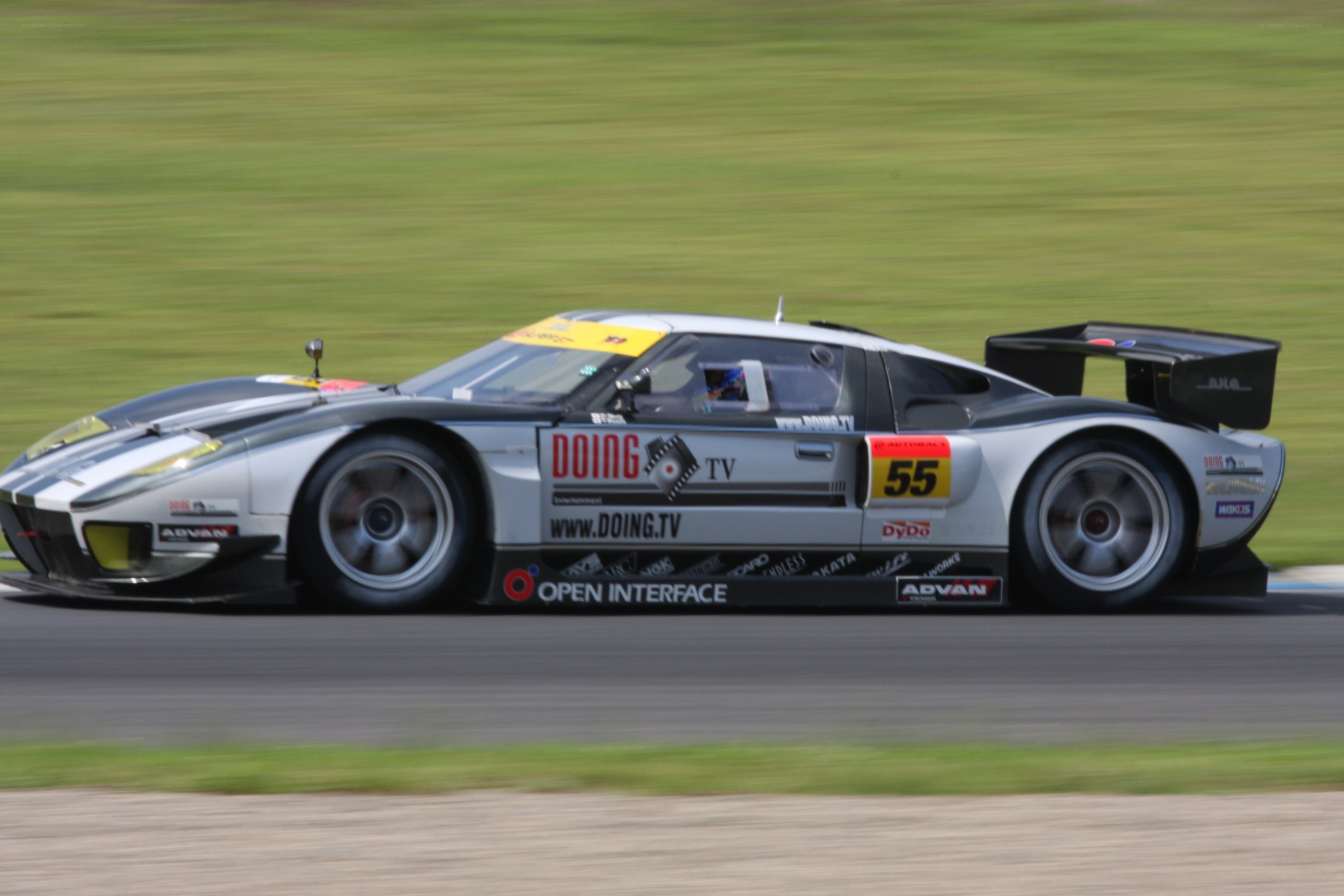 race car on track