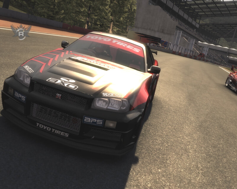 Race Car on Track — Black, Competitive, Afternoon