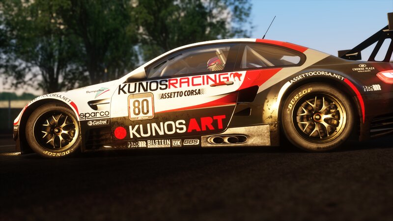 Race Car on Track — Black, Dramatic, Sunset, 3d Render, Driver