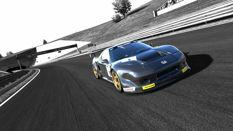 Race Car on Track — Black, Dynamic, Afternoon, 3d Render, Racetrack