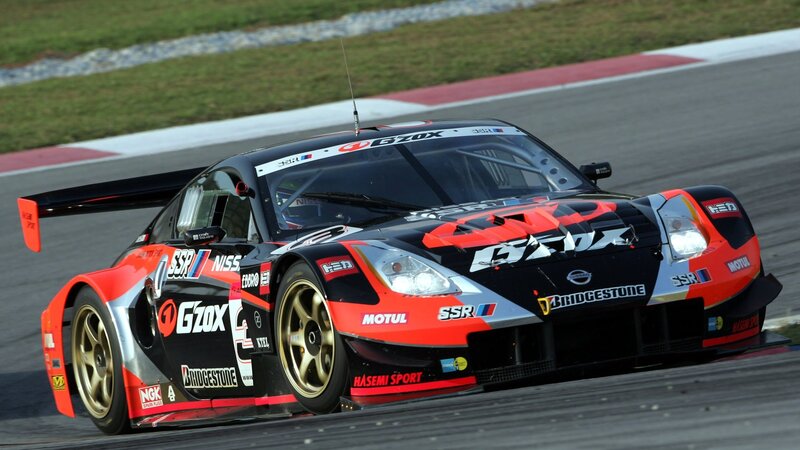 Race Car on Track — Black, Dynamic, Afternoon, Photograph