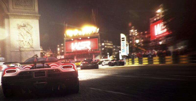 Race Car on Track — Black, Dynamic, Night, 3d Render