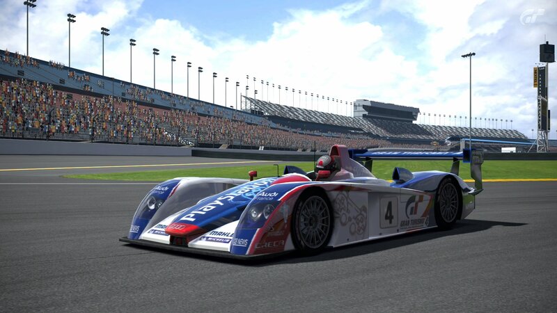 Race Car on Track — Blue, Competitive
