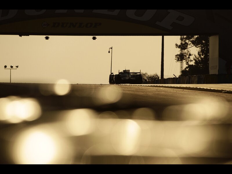 Race Car on Track — Brown, Dramatic, Sunset