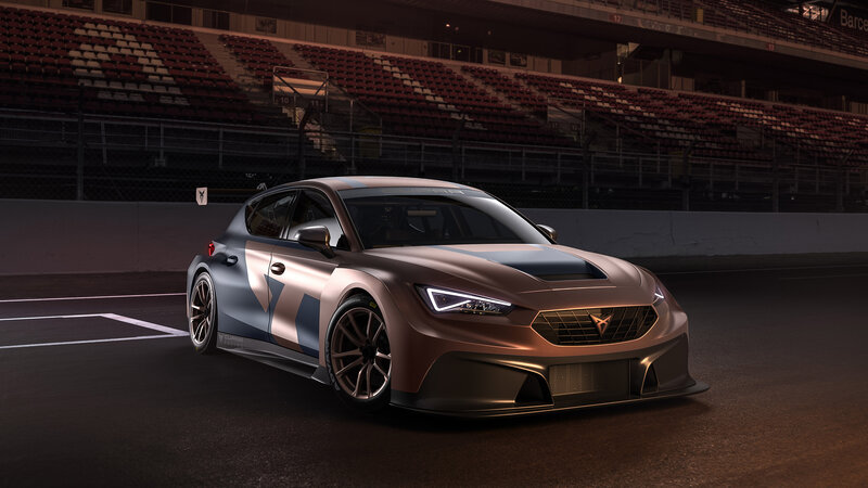 Race Car on Track — Brown