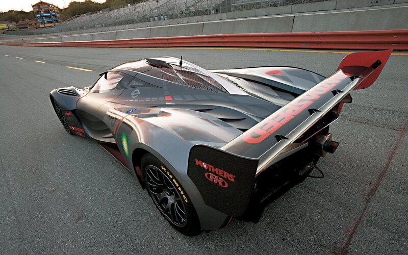 Race Car on Track — Gray, Dramatic, Sunset
