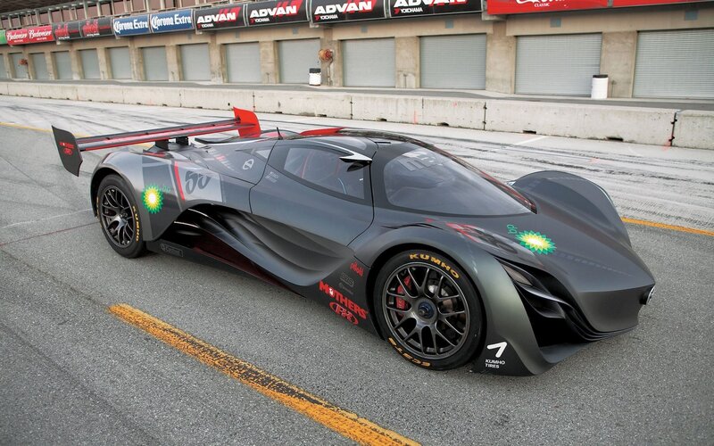 Race Car on Track — Gray
