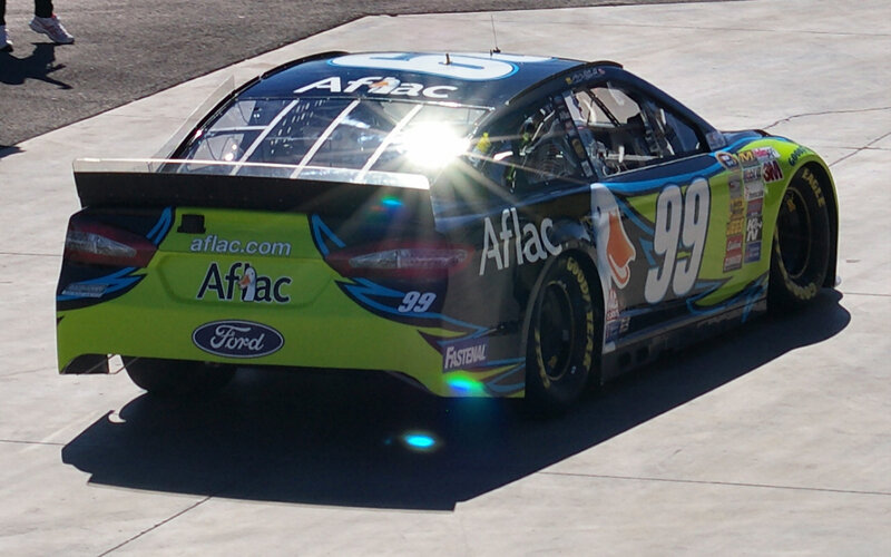 Race Car on Track — Green, Bright