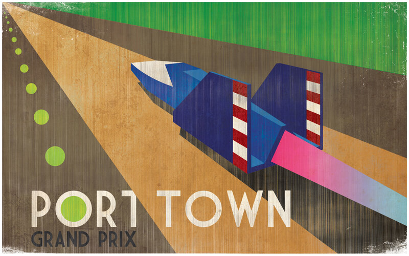 Race Car on Track — Green