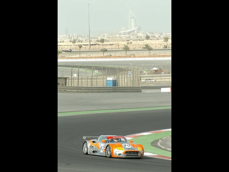 Race car on track in Dubai