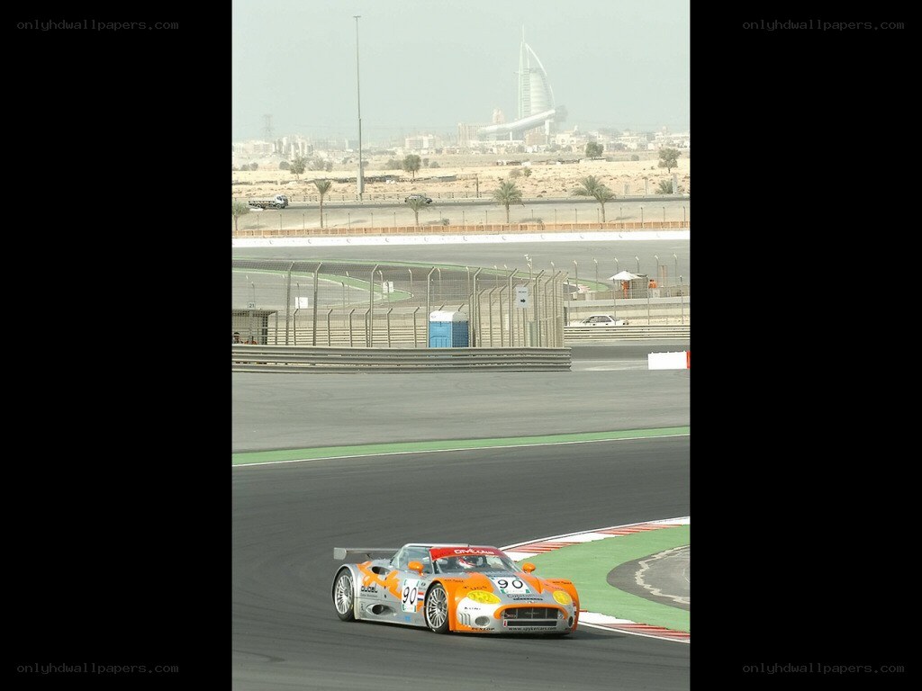 Race car on track in Dubai