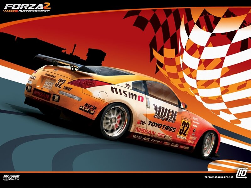 Race Car on Track — Orange