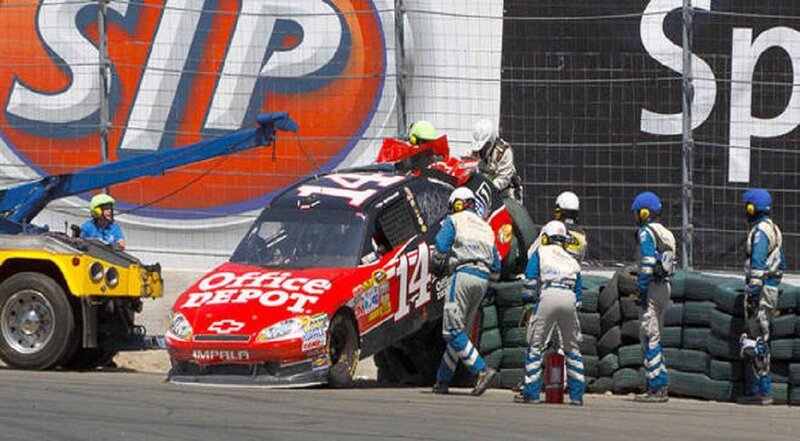 Race Car on Track — Red, Chaotic