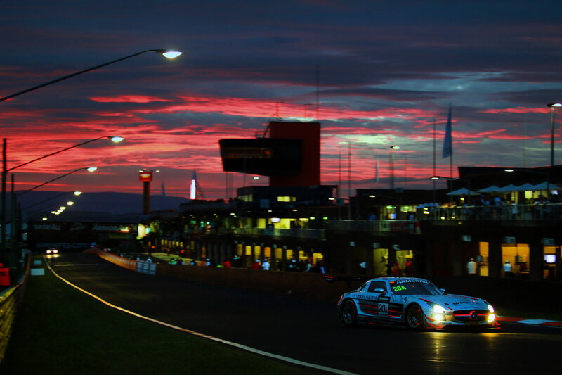 Race Car on Track — Red, Dramatic