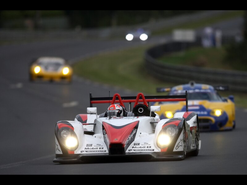 Race Car on Track — White, Dynamic, Night, Photograph