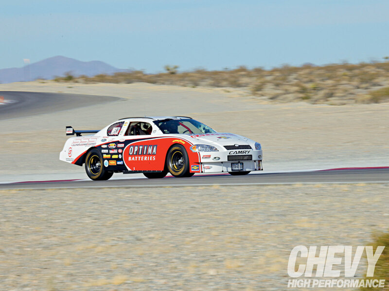 Race Car on Track — White, Dynamic