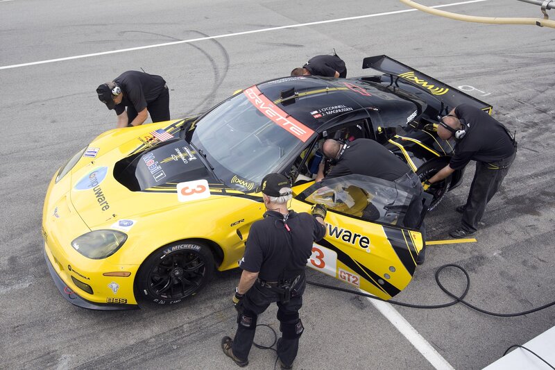 Race car pit stop