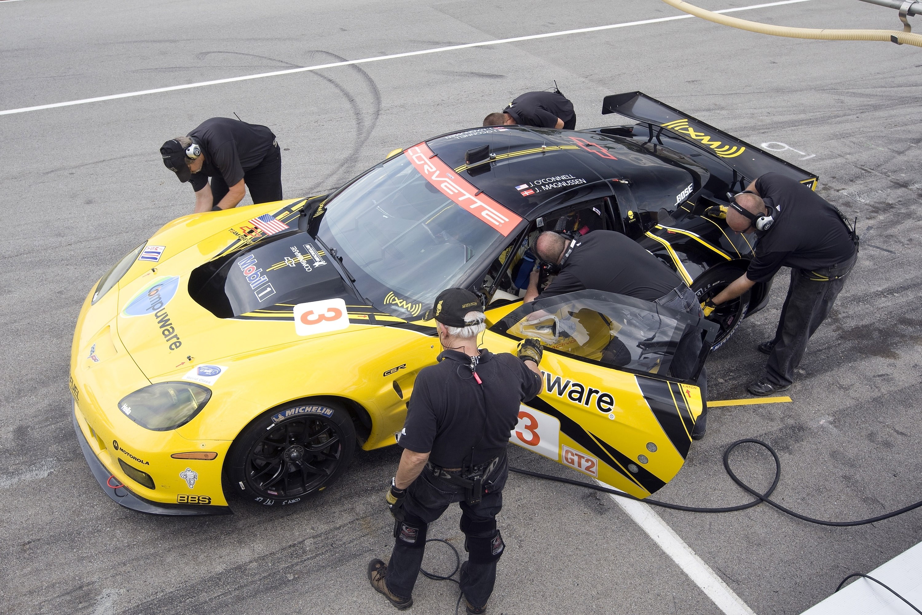 Race car pit stop