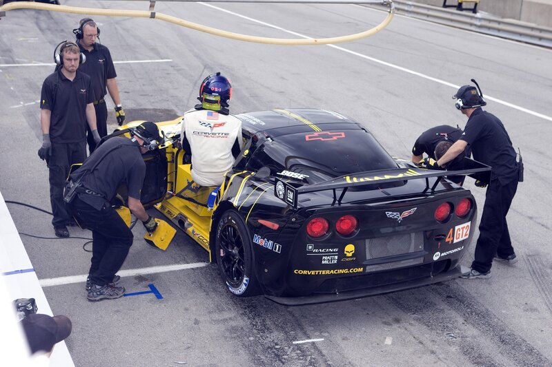 Race car pit stop