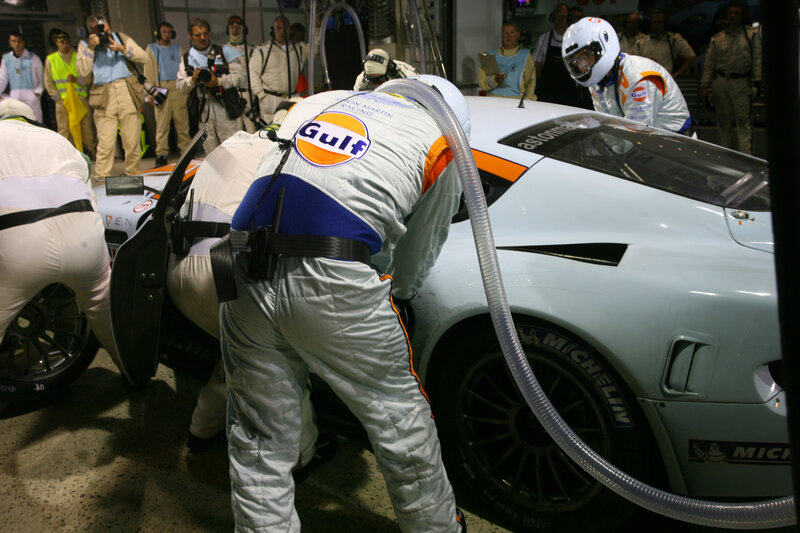 Race car pit stop