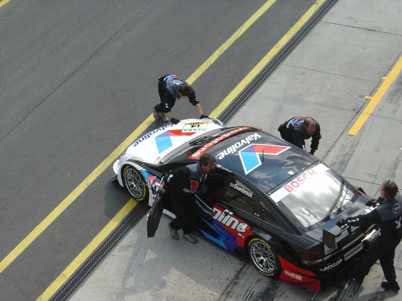 Race car pit stop