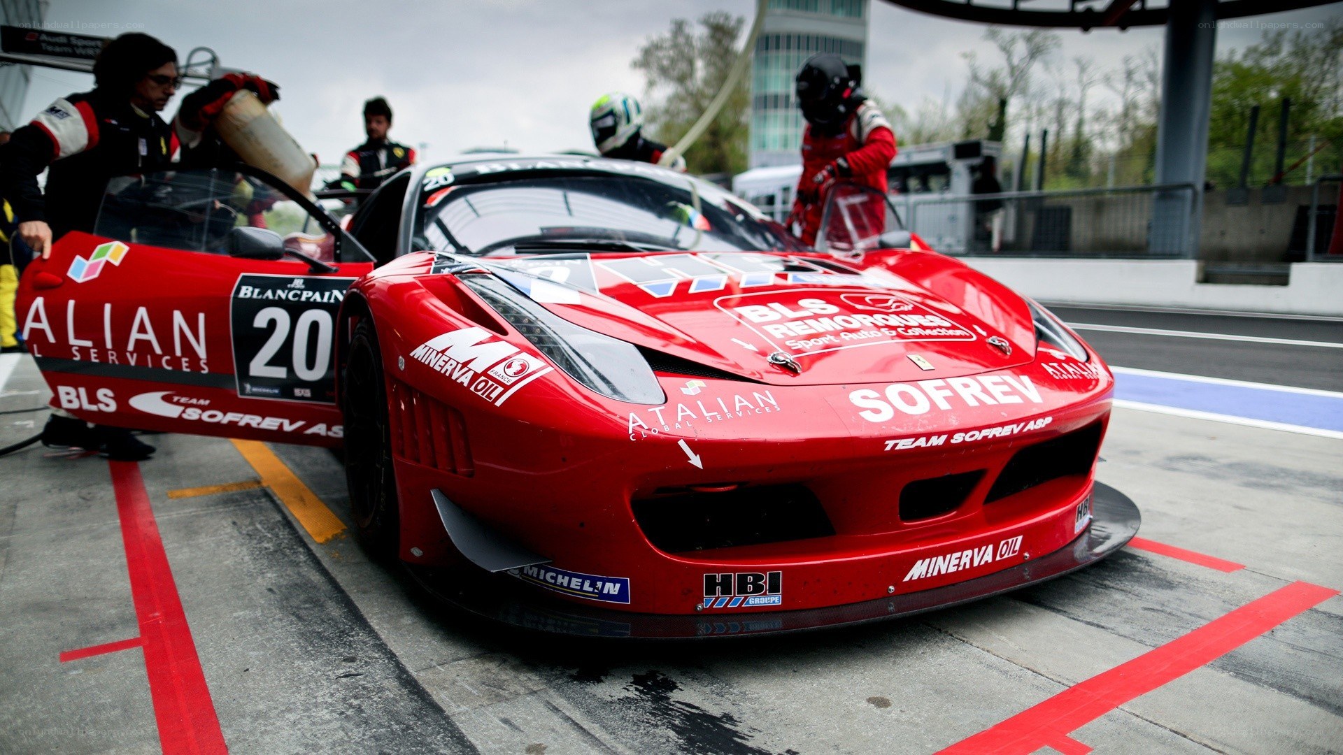 Race car pit stop