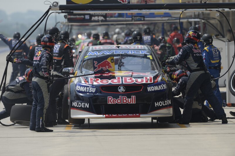 Race car pit stop