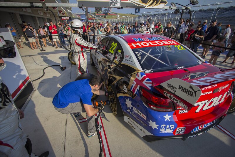 Race car pit stop