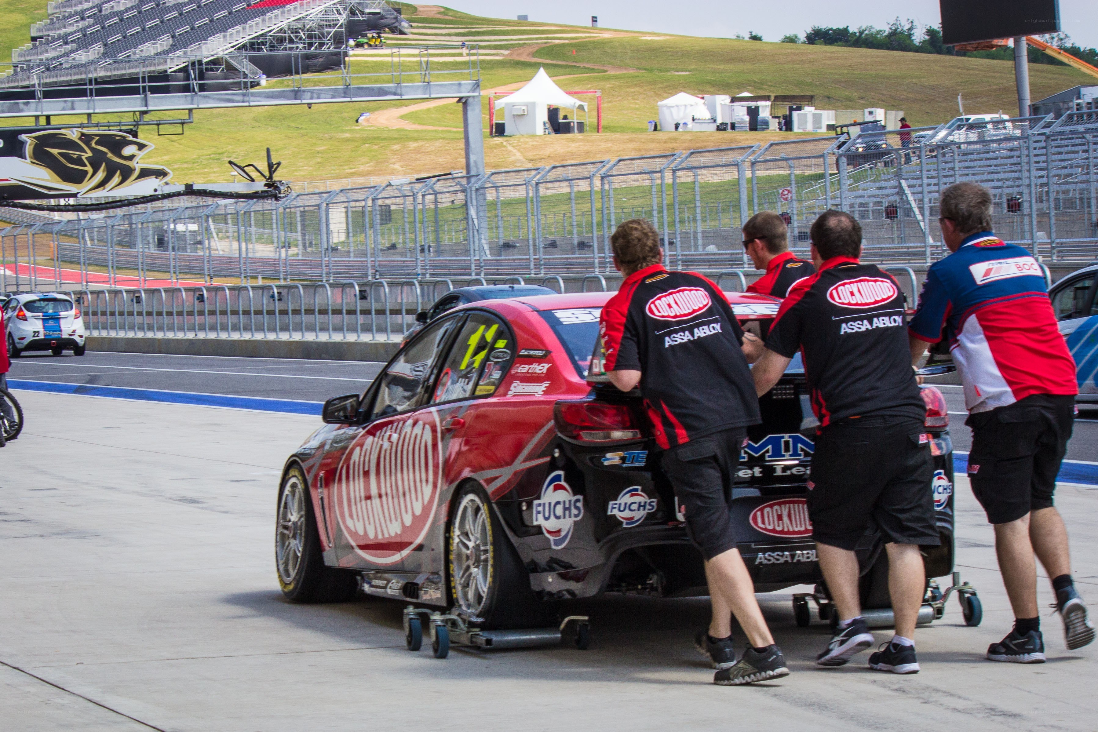 Race car pit stop